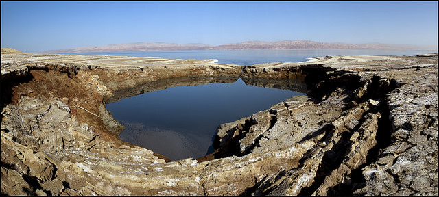 Dead Sea sinkholes. See Photo Credits.