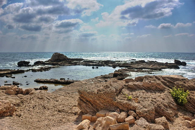 To the ends of the earth: God's missionary purpose for Israel. Photo: Israeli coastline at Caesarea. See Photo Credits.