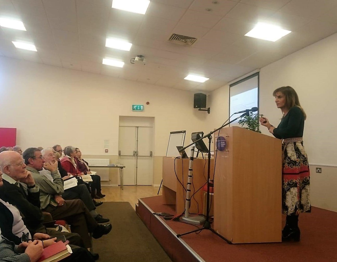 Andrea Williams speaking at The Hayes, Tuesday 19 March 2019. Photo: Prophecy Today UK