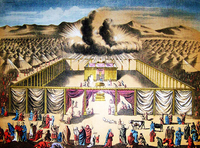 The glory of the Lord indwelling the Tabernacle in the wilderness