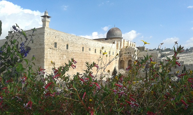 Competing faiths: the Al-Aqsa Mosque, built on the site of the Jewish Temple. Photo by Charles Gardner.