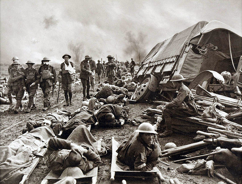 Australian wounded at the Battle of Passchendaele. See Photo Credits.