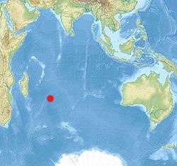 Approximate location of the Burckle crater 