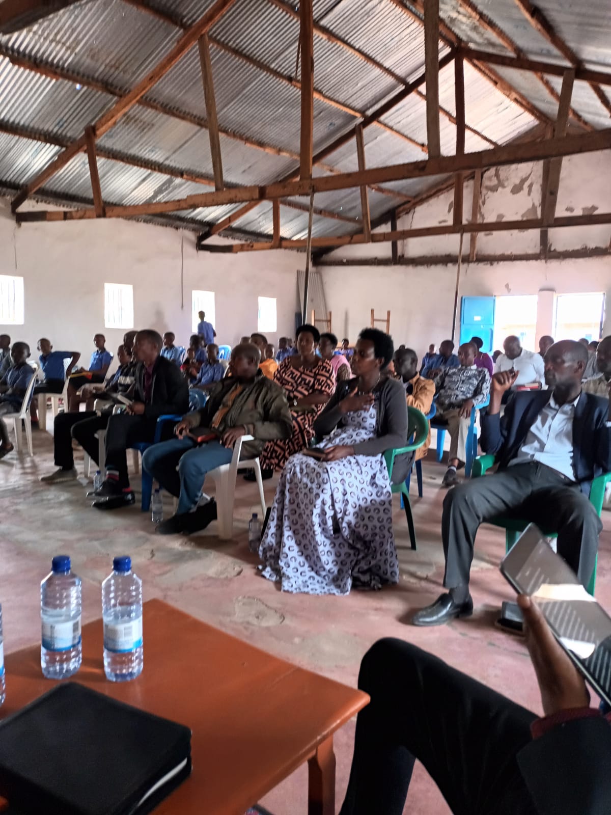 The church in Nyagashanga. After I spoke here people who had fallen out with each other were reconciled.