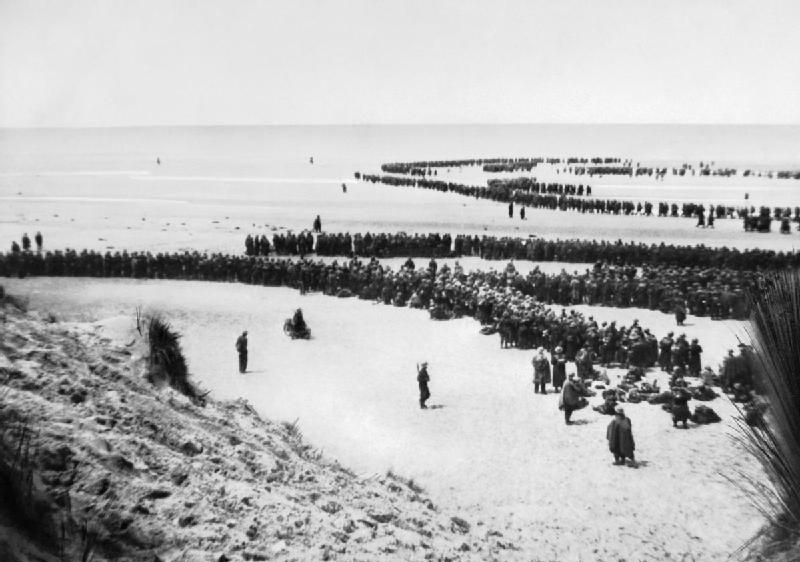 British troops await evacuation. See Photo Credits.