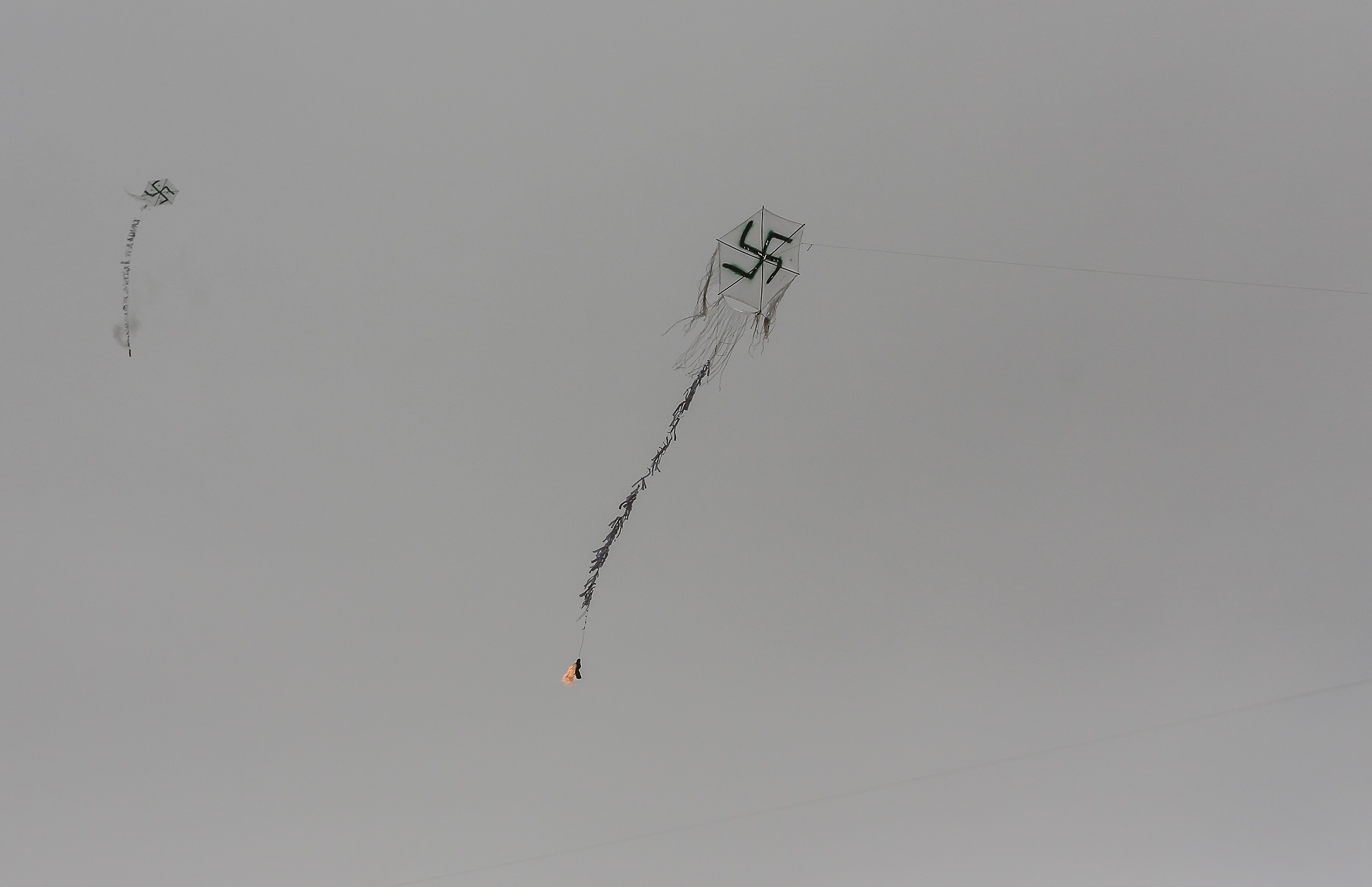 Firebomb kites have been causing extensive fires in Israeli farmland. See Photo Credits.