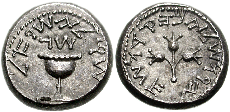 Half Shekel from the First Jewish Revolt against Rome (see Photo Credits)