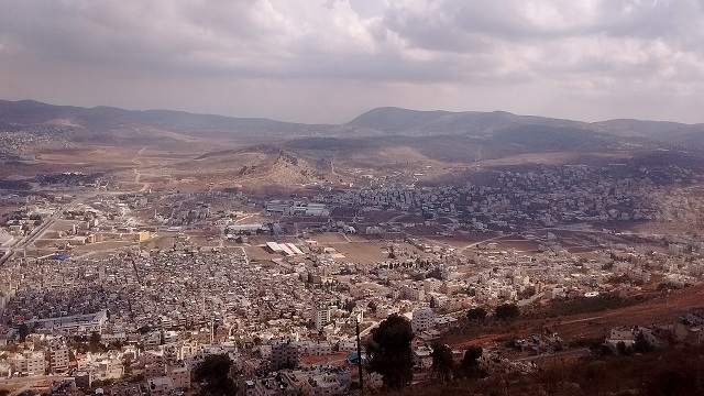 The mountains of Samaria represent the heart of Israel; here is a view of ancient Shechem (now known as Nablus), home of Jacob's Well and Joseph's Tomb. Picture: Charles Gardner