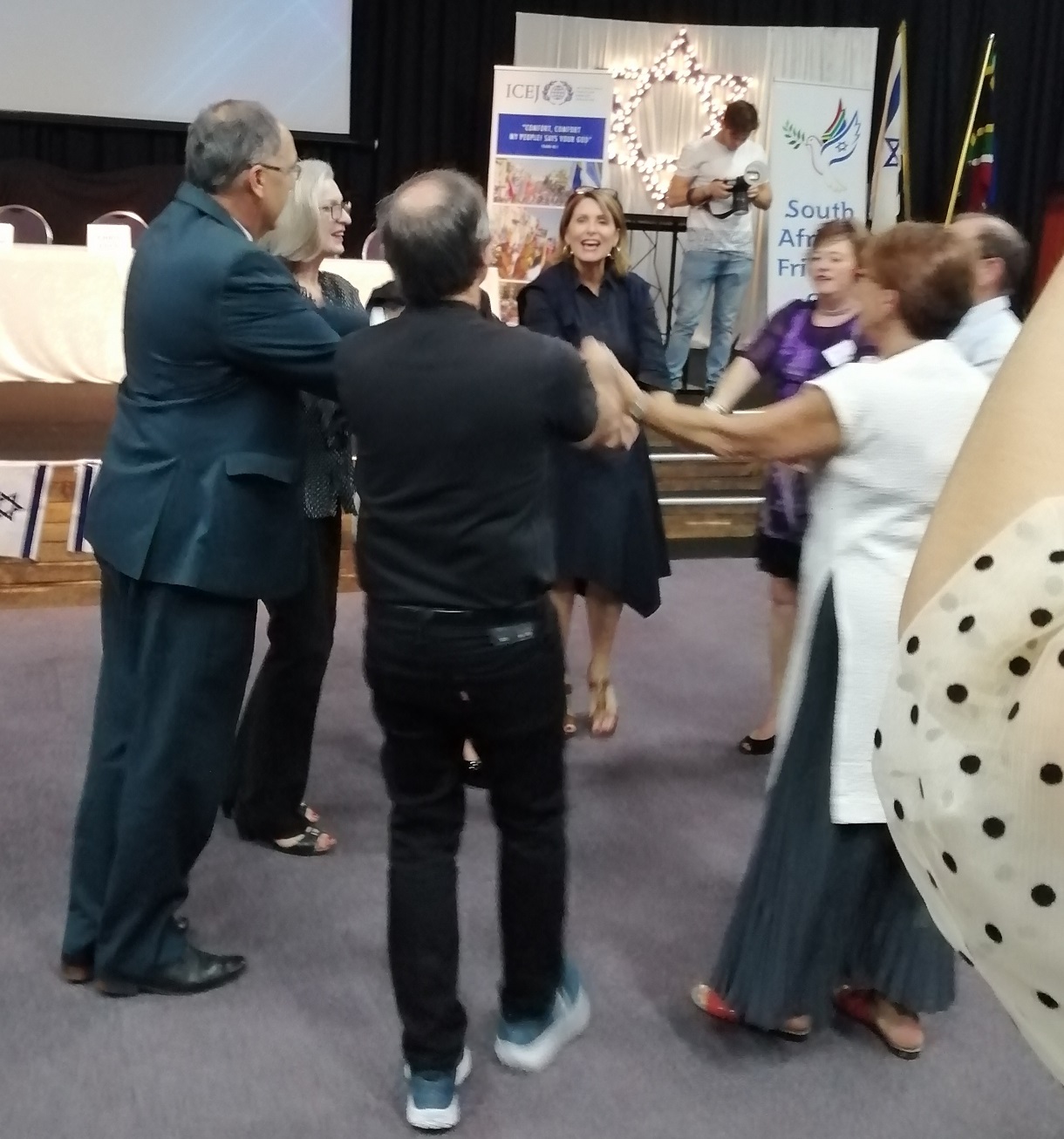 BARRIERS BROKEN: Jews and Gentiles dance like David in Cape Town. Photo: Edith Sher