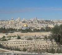 Jerusalem from the Mt of Olives where Jesus will return