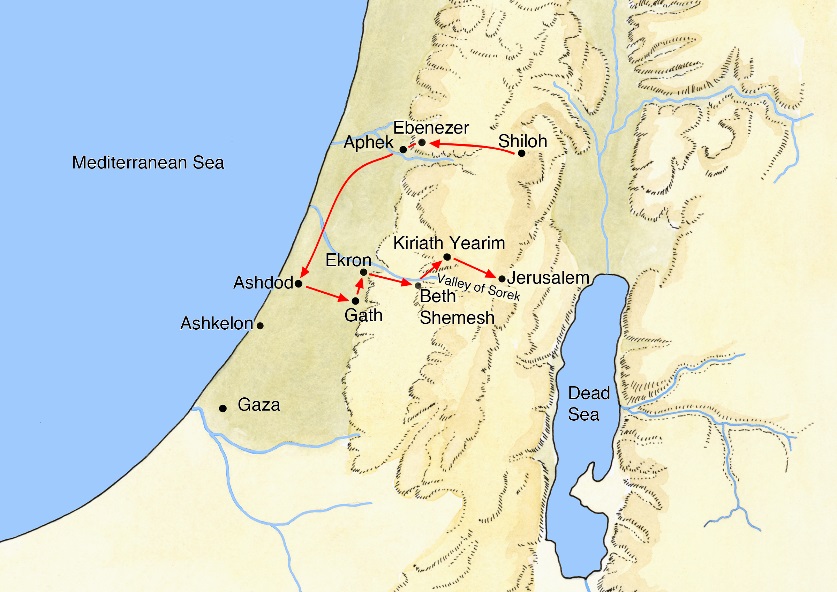 The journey of the Ark of the Covenant. Copyright Dr Leen Ritmeyer (used with permission)