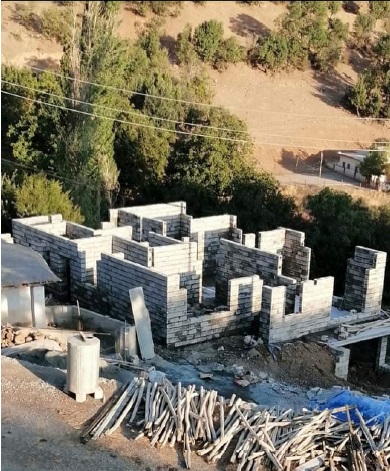 The new house being built for her