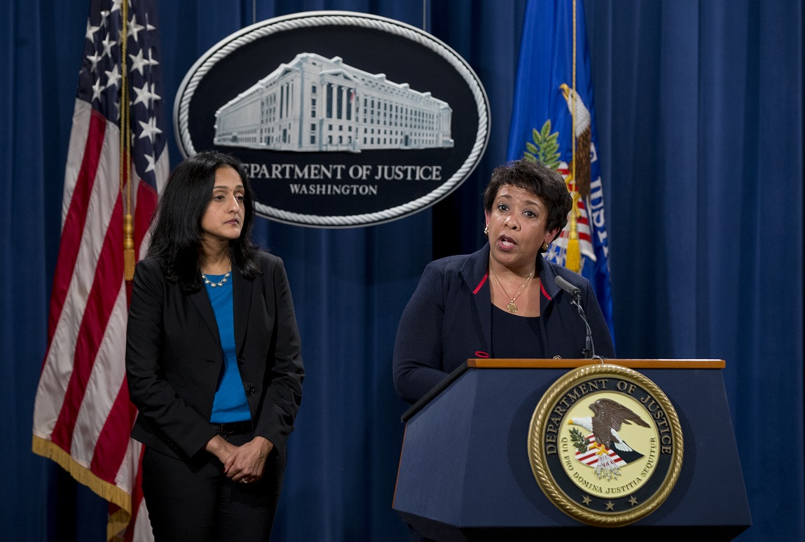 Attorney General Loretta Lynch responds to questions in the wake of the DOJ's lawsuit announcement.