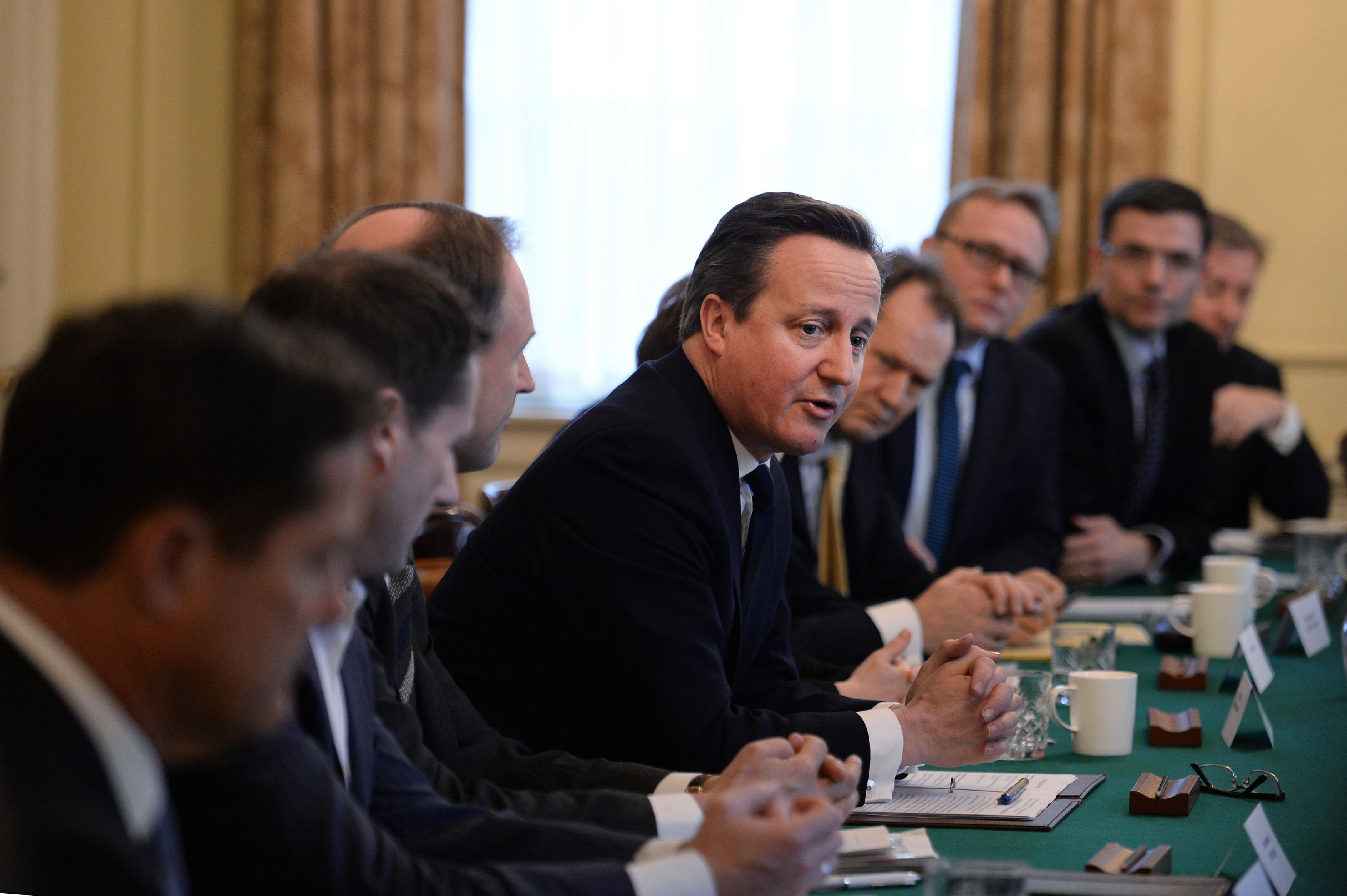 The Prime Minister chairs a meeting of business leaders to discuss mental health issues in the work place, 15 February, 2016. See Photo Credits.