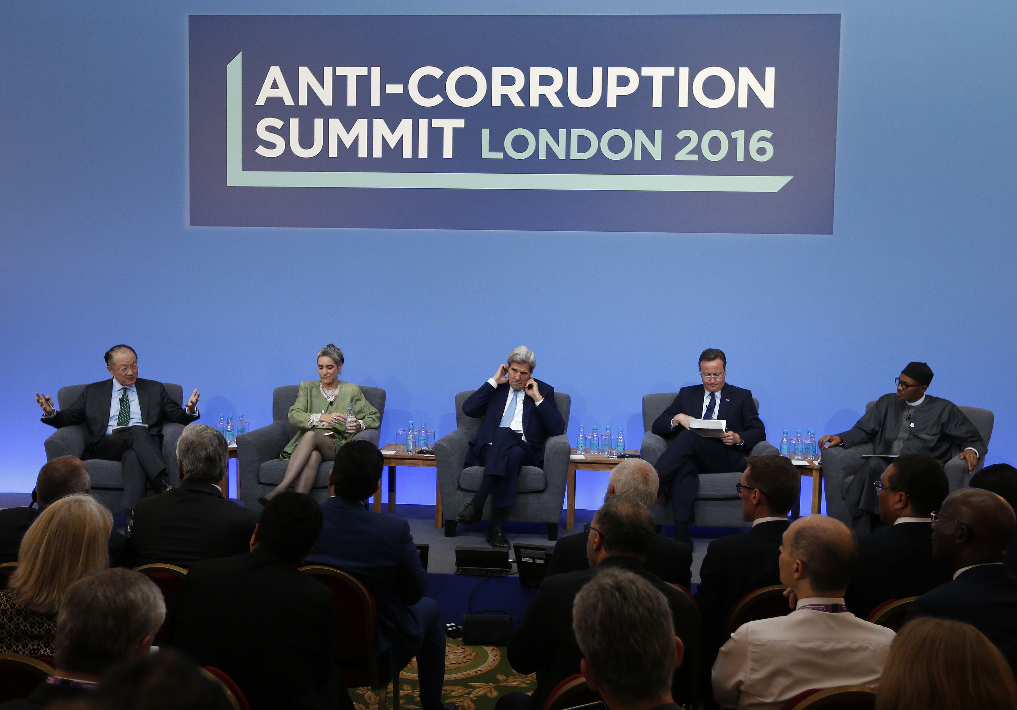 Cameron and Buhari at this week's anti-corruption conference, London. See Photo Credits