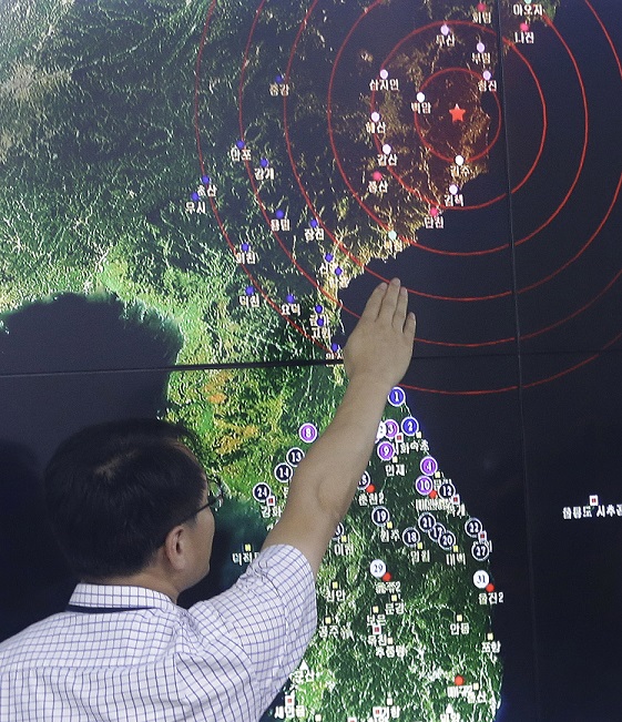 Seismic map showing the impact of North Korea's recent nuclear test. See Photo Credits.