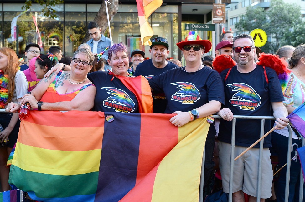 LGBTQ+ supporters in Australia.