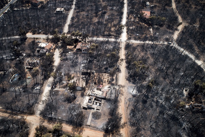 Burnt-out areas of Mati. Antonis Nikolopoulos/AP/Press Association Images
