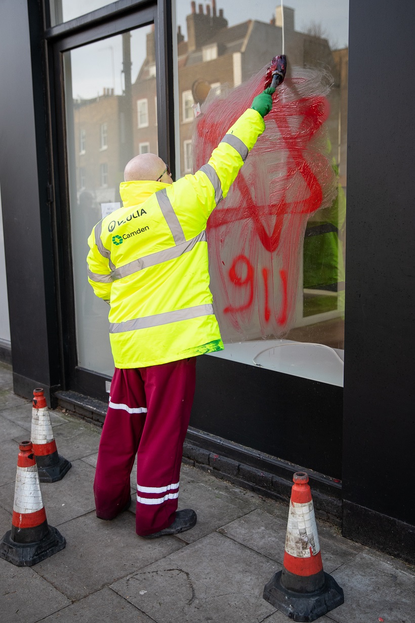 Anti-Semitic graffiti in London, left during Hanukkah