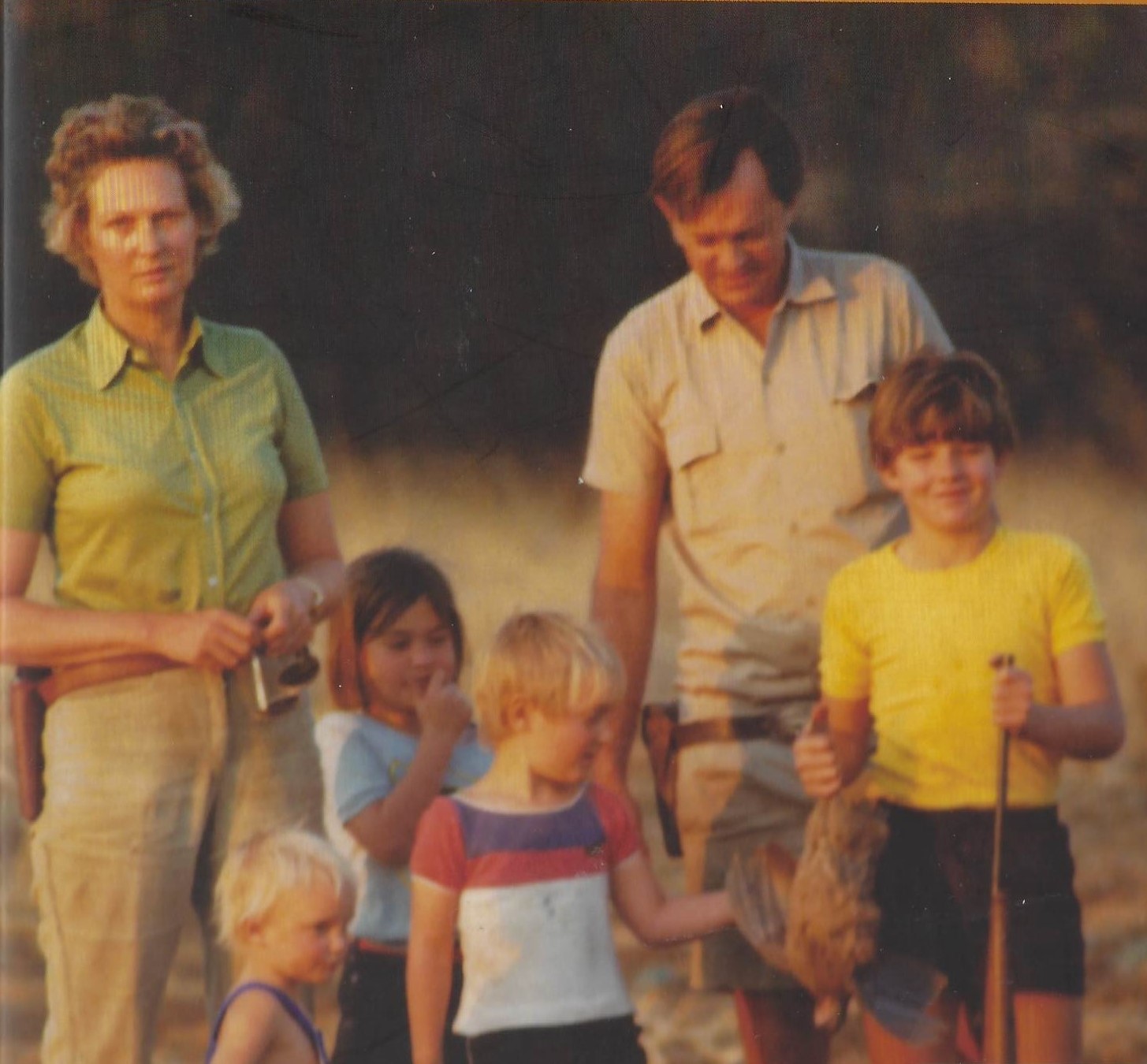 Susan Gibbs & family before arriving in UK