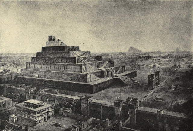 19th-Century illustration of ancient Babylon by William Simpson