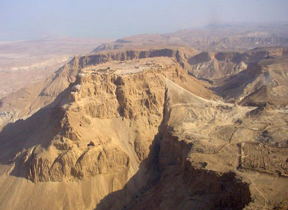 The location of the Masada fortress.