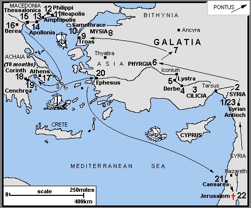 Paul's second missionary journey.