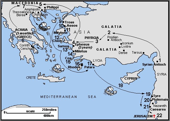 Paul's third missionary journey.