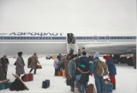 Russian Jews brave the cold to board the first flight to Israel from Siberia.