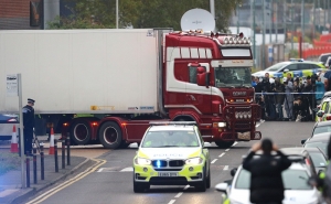 The lorry in which 39 migrants lost their lives.