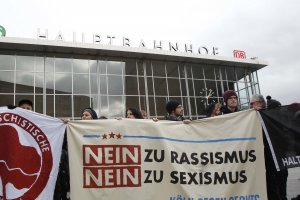 &#039;No to Racism, No to Sexism&#039;.