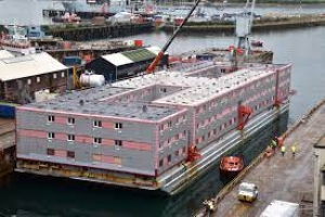 Bibby Stockholm barge, used to accommodate asylum seekers to UK 