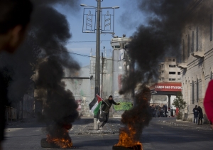 Protestors in Bethlehem.