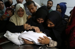 The mother of Palestinian baby Leila al-Ghandour.