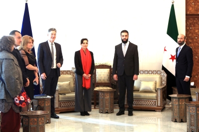 Syrian leader Ahmed al-Sharaa met with EU Commissioner, Jan 2025 