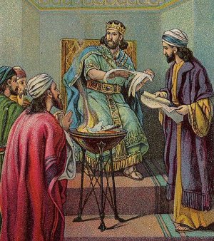 Jehoiakim Burns the Word of God (Jer 36:21-32).