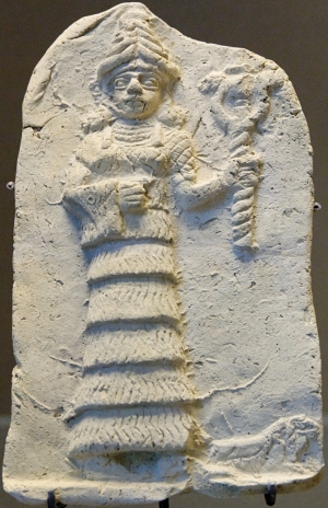 Babylonian terracotta relief of Ishtar, or Astarte.