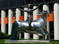 Statue of Europa and the Bull, Winston Churchill Building, Strasbourg.