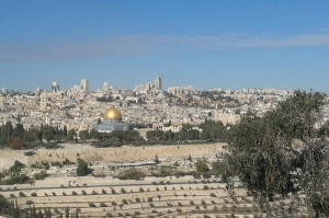 View from the Mount of Olives, to which Jesus will return