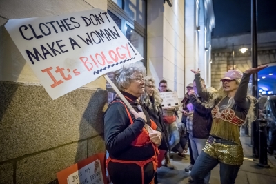 Anti-transgender activists demonstrate in London 