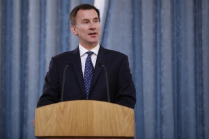 Mr Hunt speaking at the Foreign Office&#039;s annual Holocaust Memorial event.