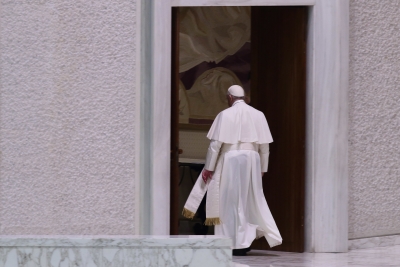 POPE FRANCIS during weekly audience at the Vatican 20/10/20. (Evandro Inetti/ZUMA Wire)