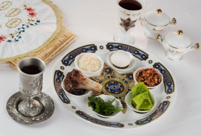 Table set for Seder
