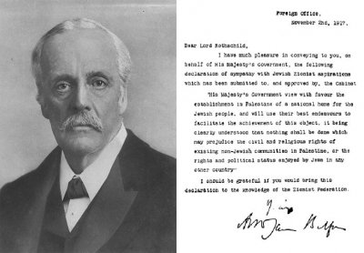 Lord Balfour and the declaration.