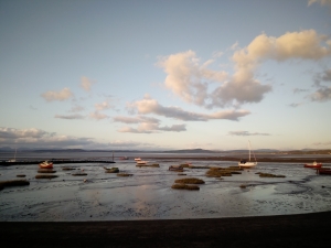 Morecambe Bay, with the beautiful Lake District in the background.
