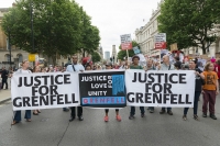 Protest march in London, 24 June.