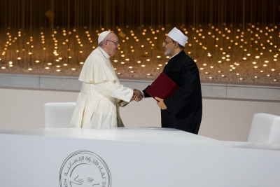 Pope Francis and Grand Imam Ahmad Al Tayeb. Abu Dhabi, February 2019