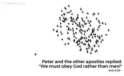 Obeying God, not Man