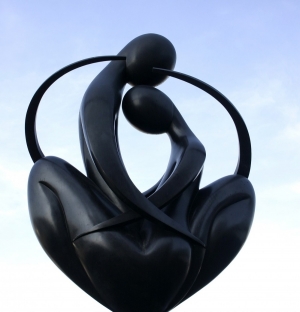 &#039;Europe at Heart&#039; sculpture outside the European Parliament, Strasbourg