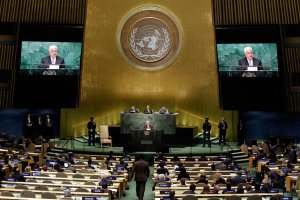 Abbas addresses the UN, 22/09/2016.